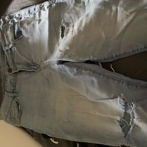 Only navy mid rise rock star size 14